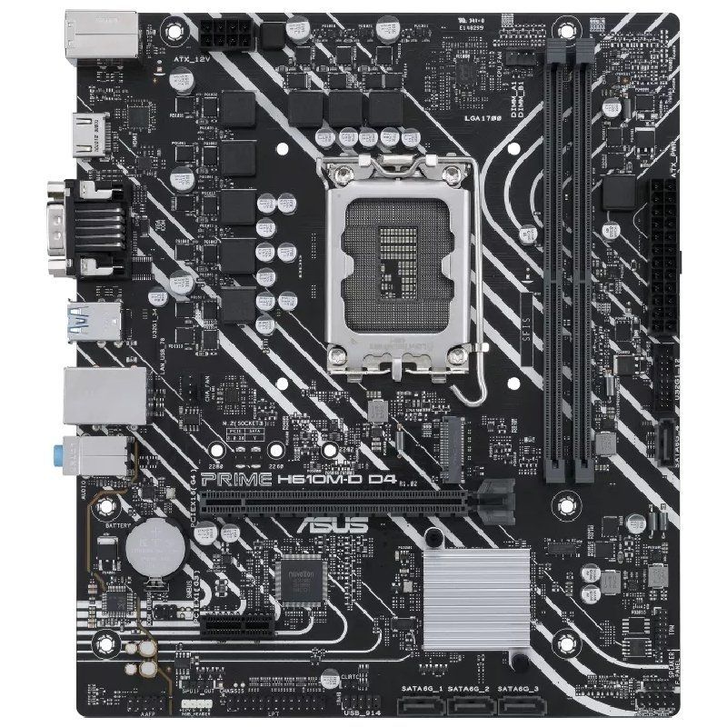 Placa-mãe Asus Prime H610m-d D4 / Socket 1700 / Micro ATX