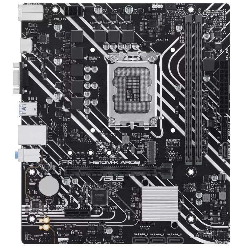 Placa-mãe Asus Prime H610m-k ARGB Socket 1700 / Micro ATX