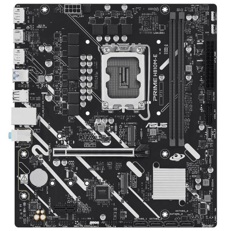 Asus Prime H810m-e-csm / Soquete 1851 / DDR5 / PCIe 4.0 / Placa-mãe Micro ATX
