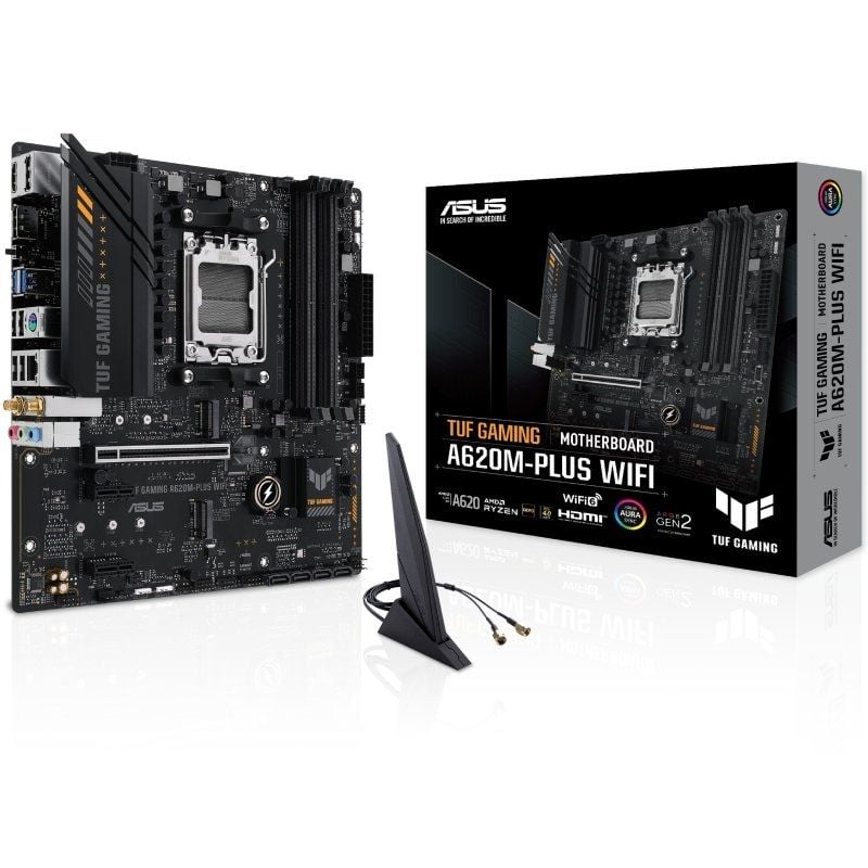 Placa-mãe Asus TUF GAMING A620m-plus Wifi Soquete AM5 / Micro ATX