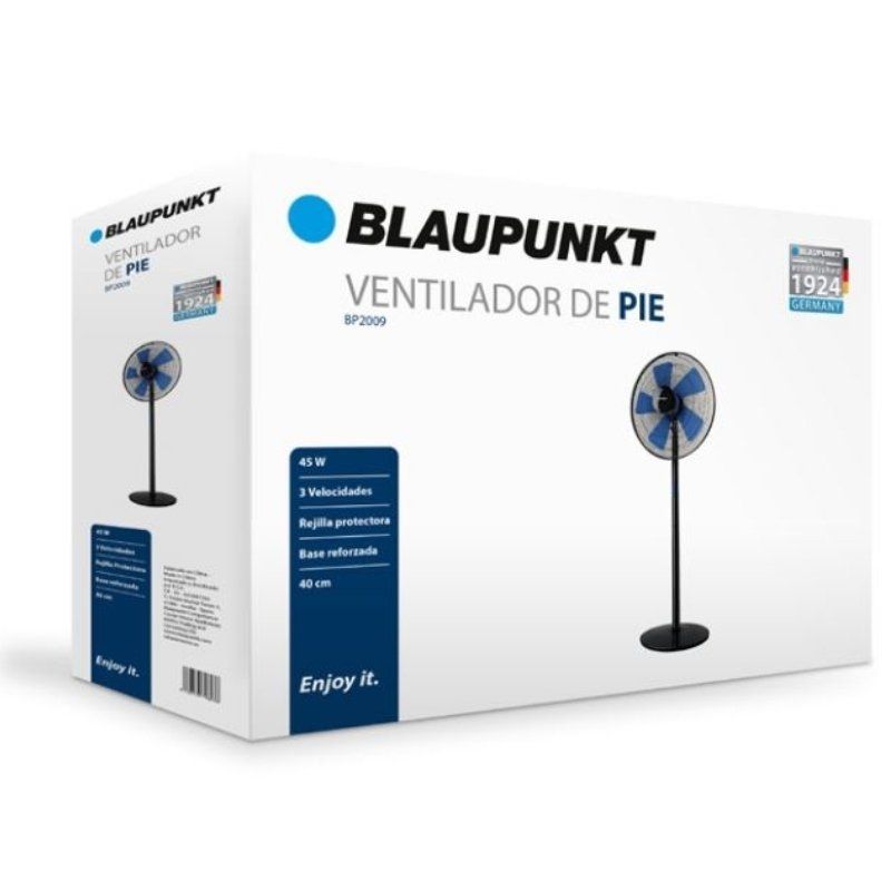 Blaupunkt BP2009 Ventilador de Chão / 45W / 5 Pás 40cm / 3 Velocidades