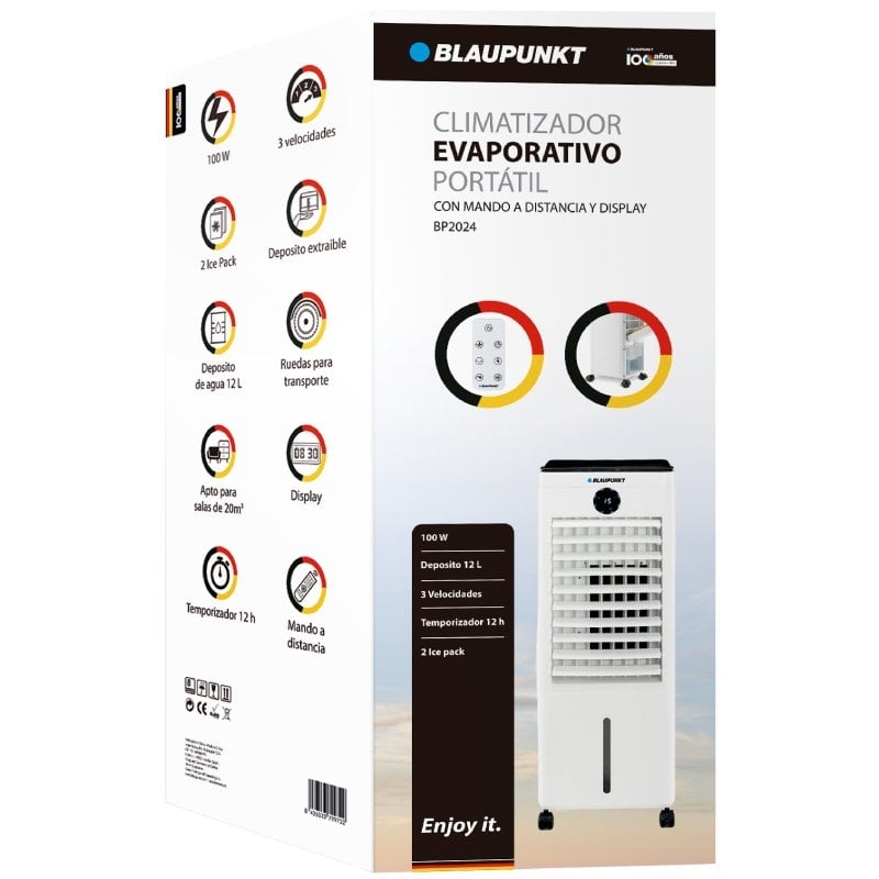Arrefecedor Evaporativo Blaupunkt BP2024 / 100W / Tanque 12L