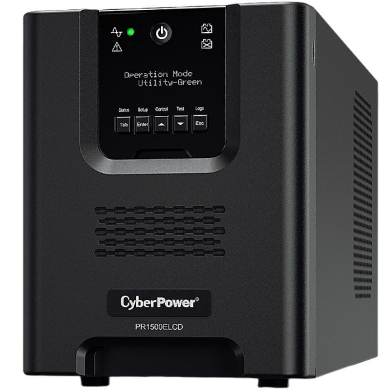 Cyberpower PR1500ELCD UPS Interactiva em Linha / 1500va-1350w / 8 Saídas / Formato Torre