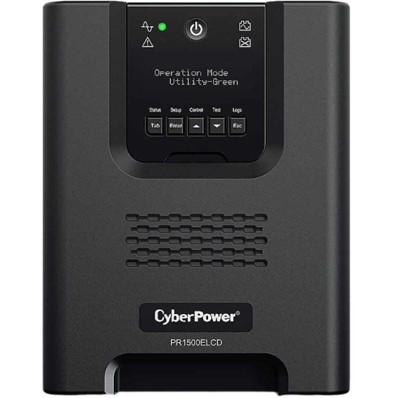 Cyberpower PR1500ELCD UPS Interactiva em Linha / 1500va-1350w / 8 Saídas / Formato Torre