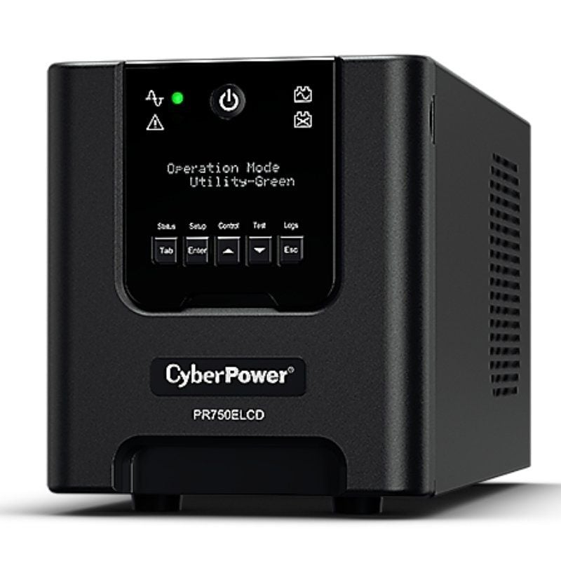 Cyberpower PR750ELCD UPS Interactiva em Linha / 750va-675w / 6 Saídas / Formato Torre