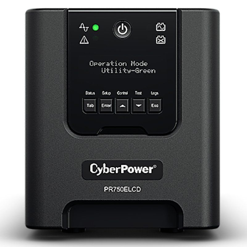 Cyberpower PR750ELCD UPS Interactiva em Linha / 750va-675w / 6 Saídas / Formato Torre