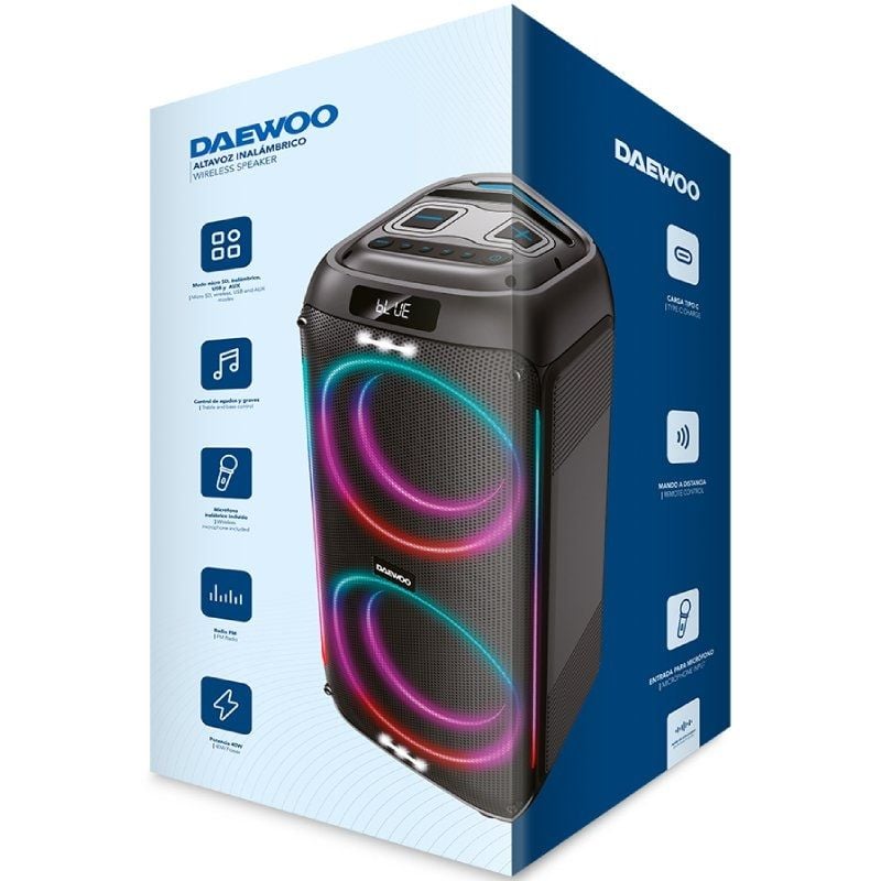 Altifalante Bluetooth Portátil Daewoo Party Speaker DW3010 / 40W / 2.1