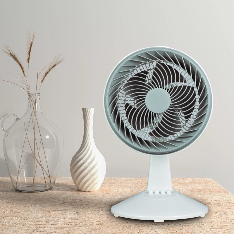 Daewoo DW9009 Ventilador de Secretária / 80W / 5 Pás 25cm / 3 Velocidades