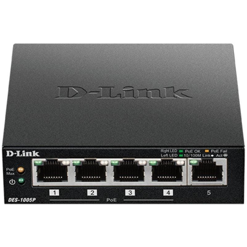 Switch D-link Des-1005p 5 Portas / RJ45 10 / 100mbps Poe