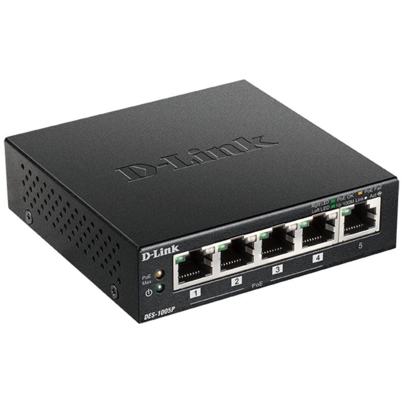 Switch D-link Des-1005p 5 Portas / RJ45 10 / 100mbps Poe