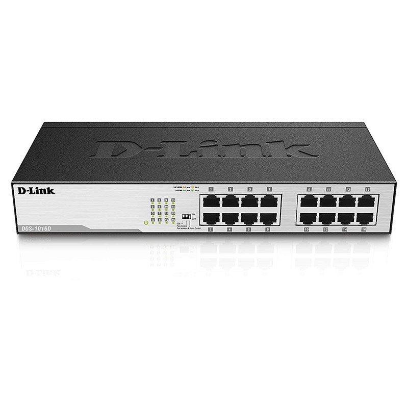 Switch D-link Dgs-1016d 16 Portas / Rj-45 Gigabit 10 / 100 / 1000