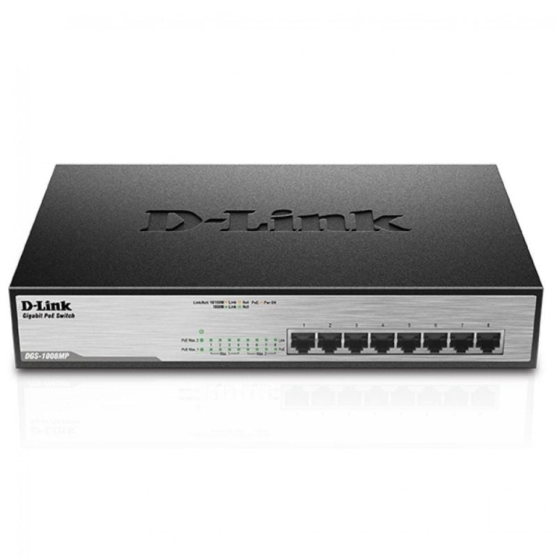 Switch D-link Dgs-1008mp 8 Portas / Rj-45 10 / 100 / 1000 POE
