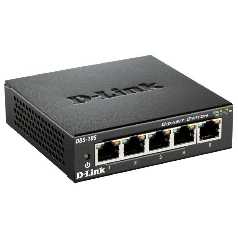 D-link Dgs-105 Switch 5 Portas / Rj-45 10 / 100 / 1000