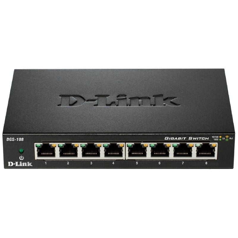 Switch D-link Dgs-108 8 Portas / Rj-45 10 / 100 / 1000