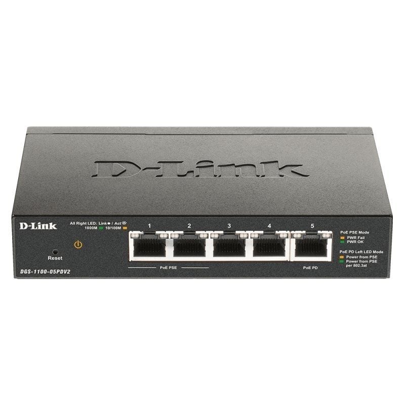 D-link Dgs-1100-05pdv2 5 Portas / Rj-45 10 / 100 / 1000 Poe Switch Gerido
