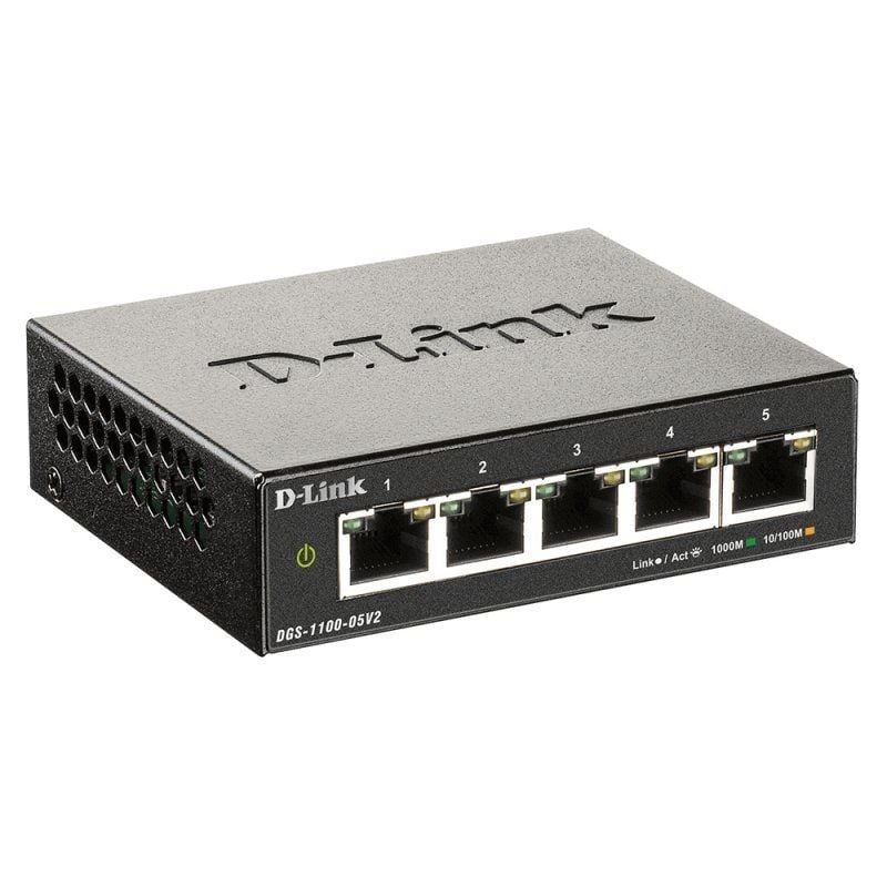 D-link Dgs-1100-05v2 Switch 5 Portas / Rj-45 10 / 100 / 1000