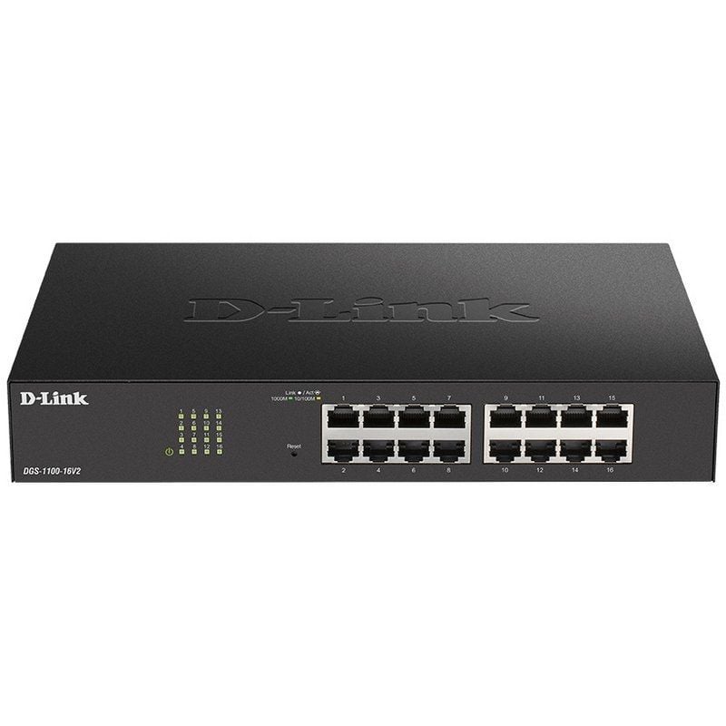 D-link Dgs-1100-16v2 16 Portas / Rj-45 Gigabit 10 / 100 / 1000 Switch Gerido