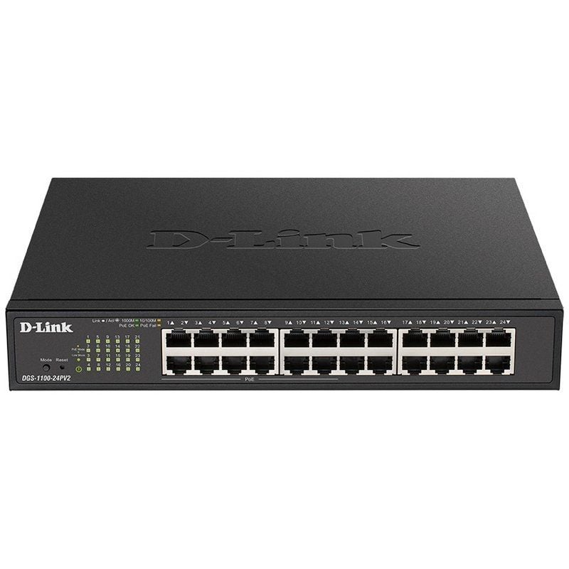 D-link Dgs-1100-24pv2 24 Portas / Rj-45 Gigabit 10 / 100 / 1000 Poe Switch Gerido