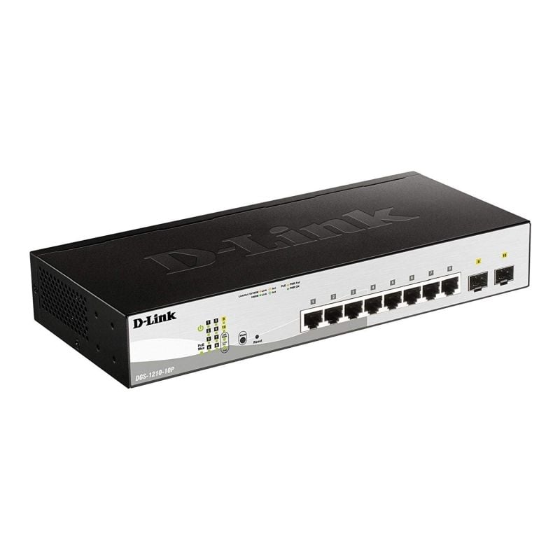 Switch D-link Dgs-1210-10p 10 Portas / Rj-45 Gigabit 10 / 100 / 1000 Poe / SFP