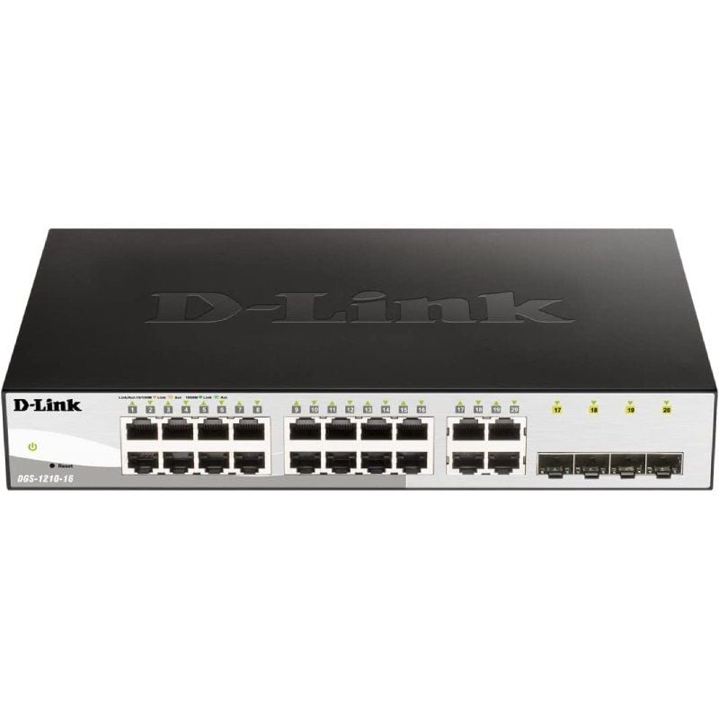 Switch Gerido D-link Dgs-1210-16 16 Portas / Gigabit 10 / 100 / 1000 / SFP