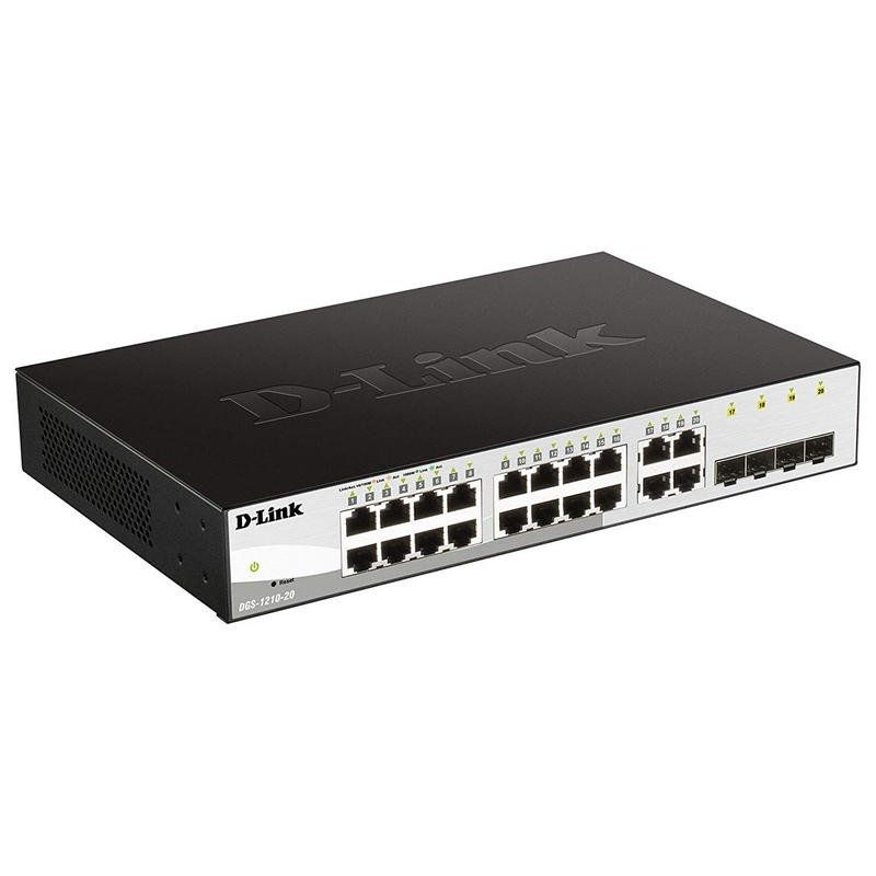 Switch D-link Dgs-1210-20 / 20 Portas / RJ45 10 / 100 / 1000 / SFP