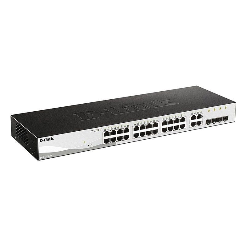 D-link Dgs-1210-28 28 Portas / Rj-45 Gigabit 10 / 100 / 1000 / SFP / SFP Switch Gerido