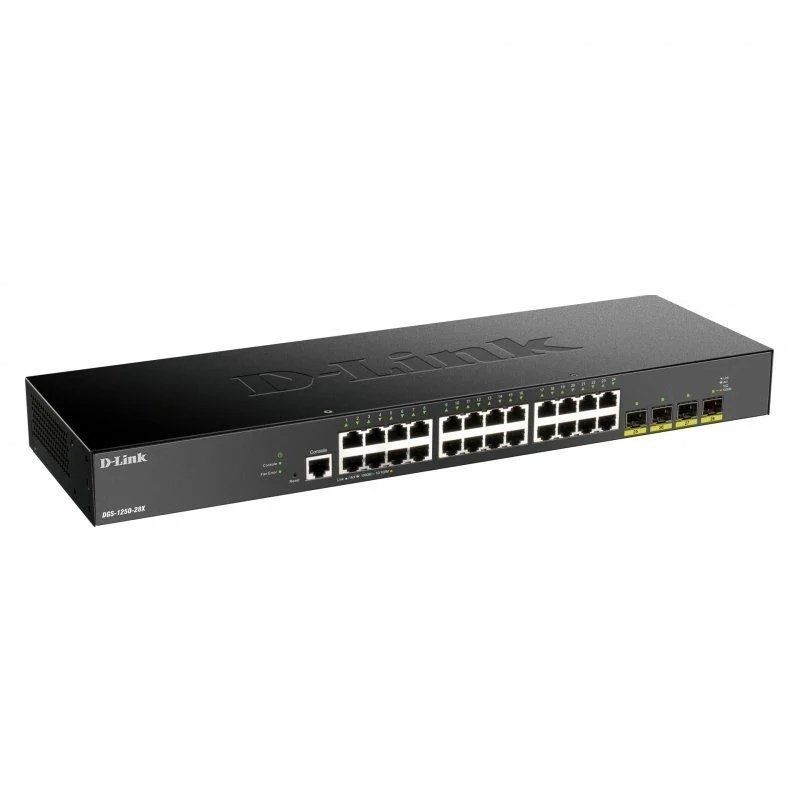 D-link Dgs-1250-28x 28 Portas / Rj-45 Gigabit 10 / 100 / 1000 / SFP Switch Gerido