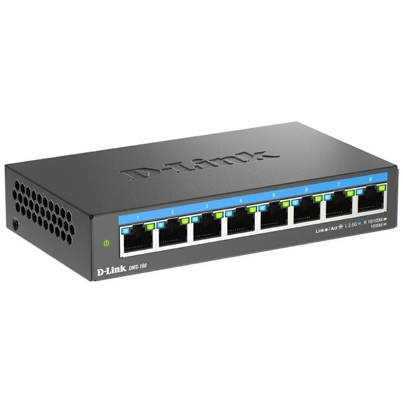 Switch D-link Dms-108 8 Portas / Rj-45 10 / 100 / 1000 / 2.5gb