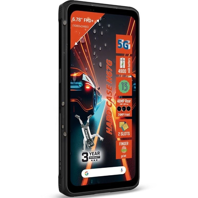 Smartphone Robusto Energizer H67G 4GB / 128GB / 5G / 6,78" / Preto