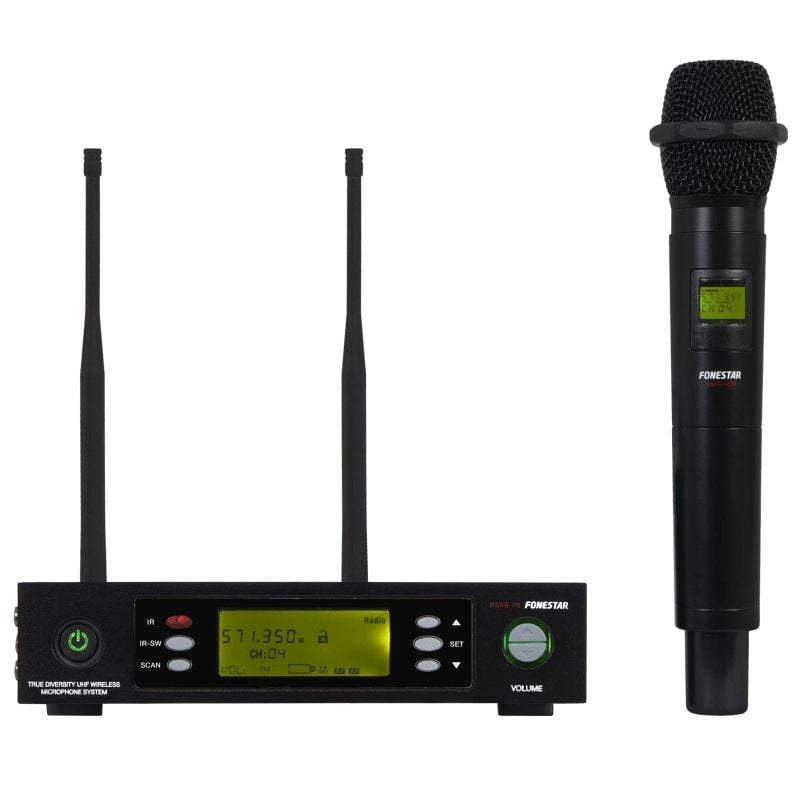 Microfone de Mão sem Fios UHF Msh-887-570 / Inclui Recetor