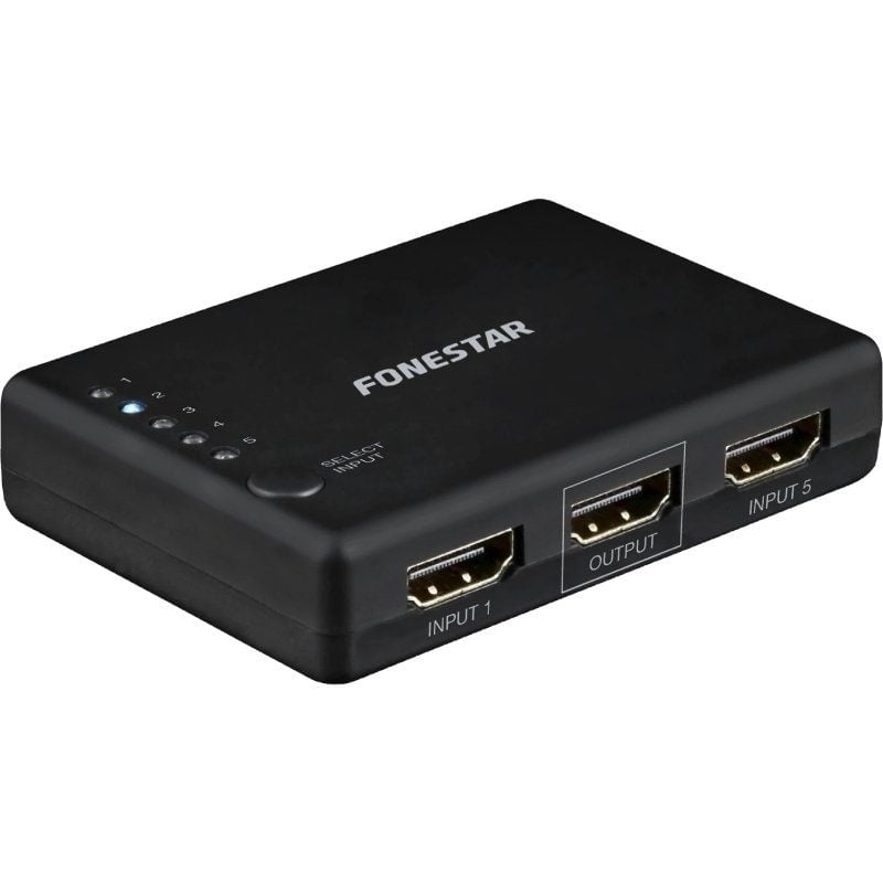 Comutador HDMI Fonestar Fo-22sw51 / 5 Entradas-1 Saída