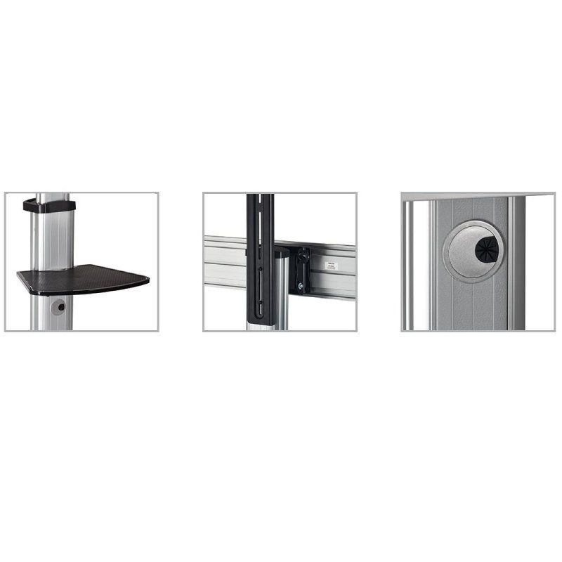 Fonestar Sts-4064p Suporte de Chão Inclinável / Giratório com Rodízios para Televisores de 37-70" /…