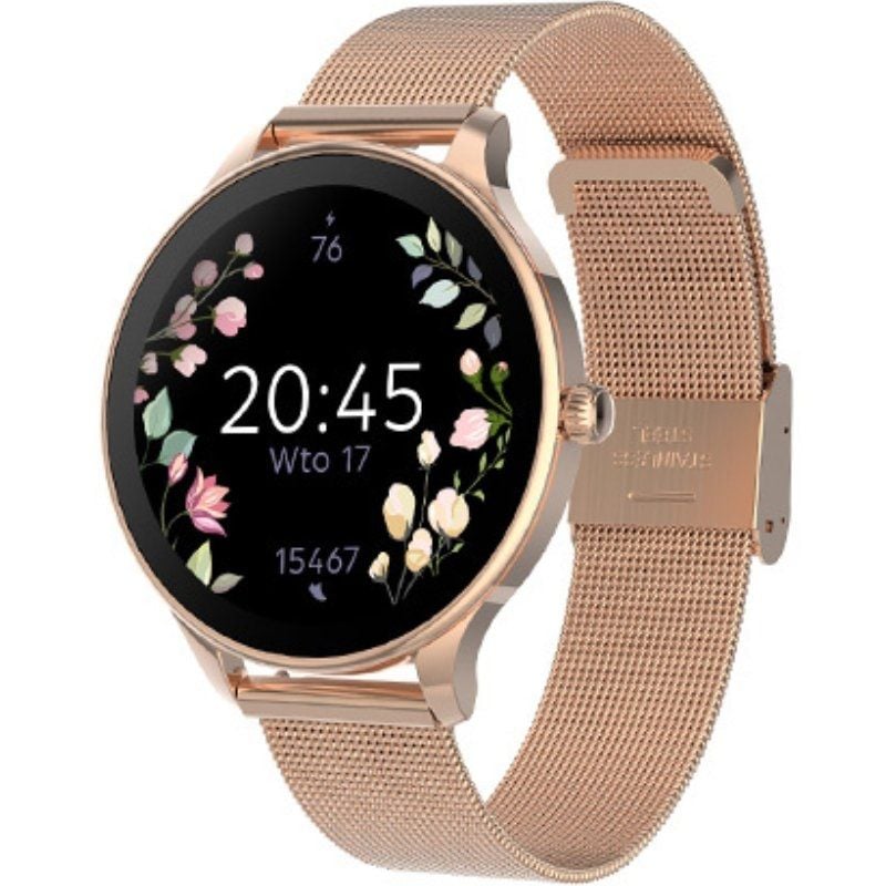 Smartwatch Forever Velora Sb-306 / Notificações / Ritmo Cardíaco / Ouro Rosa