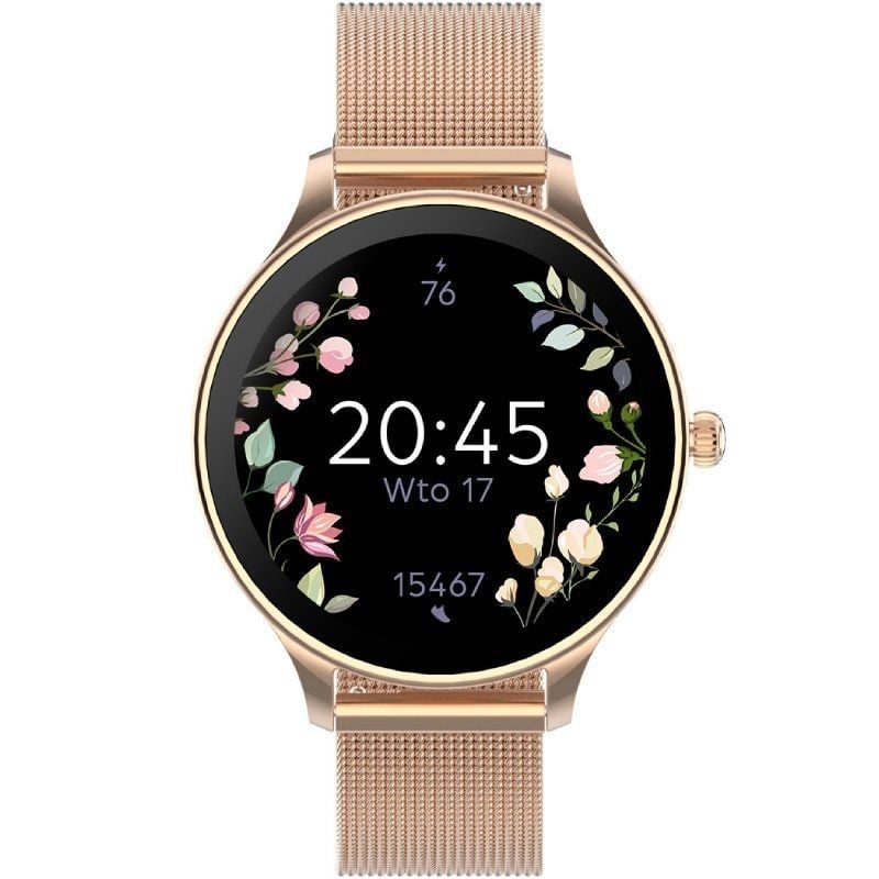 Smartwatch Forever Velora Sb-306 / Notificações / Ritmo Cardíaco / Ouro Rosa
