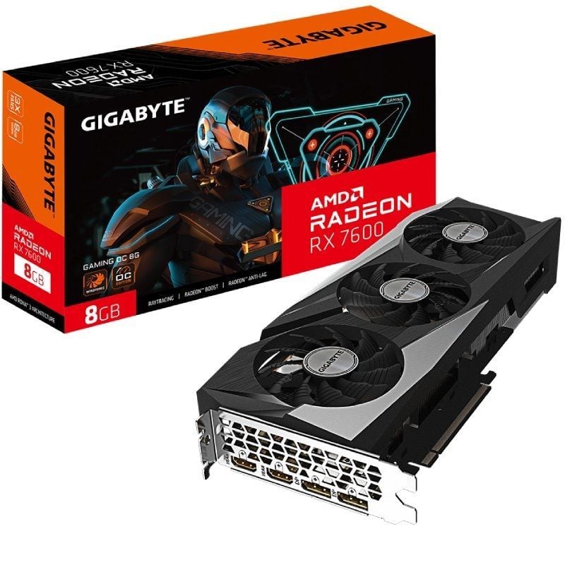 Placa Gráfica Gigabyte Radeon RX 7600 Gaming OC / 8GB GDDR6