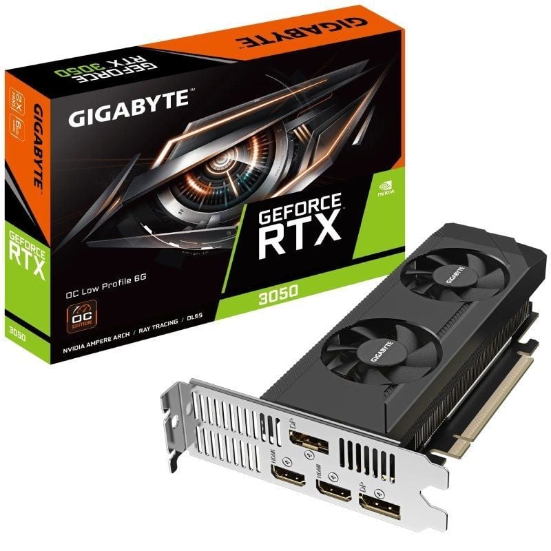 Placa Gráfica Gigabyte Geforce RTX 3050 OC de Baixo Perfil / 6GB GDDR6