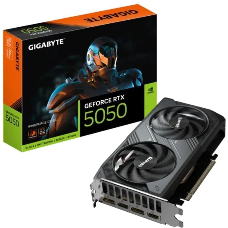 Placa Gráfica Gigabyte Geforce RTX 5050 Windforce OC / 8GB GDDR6