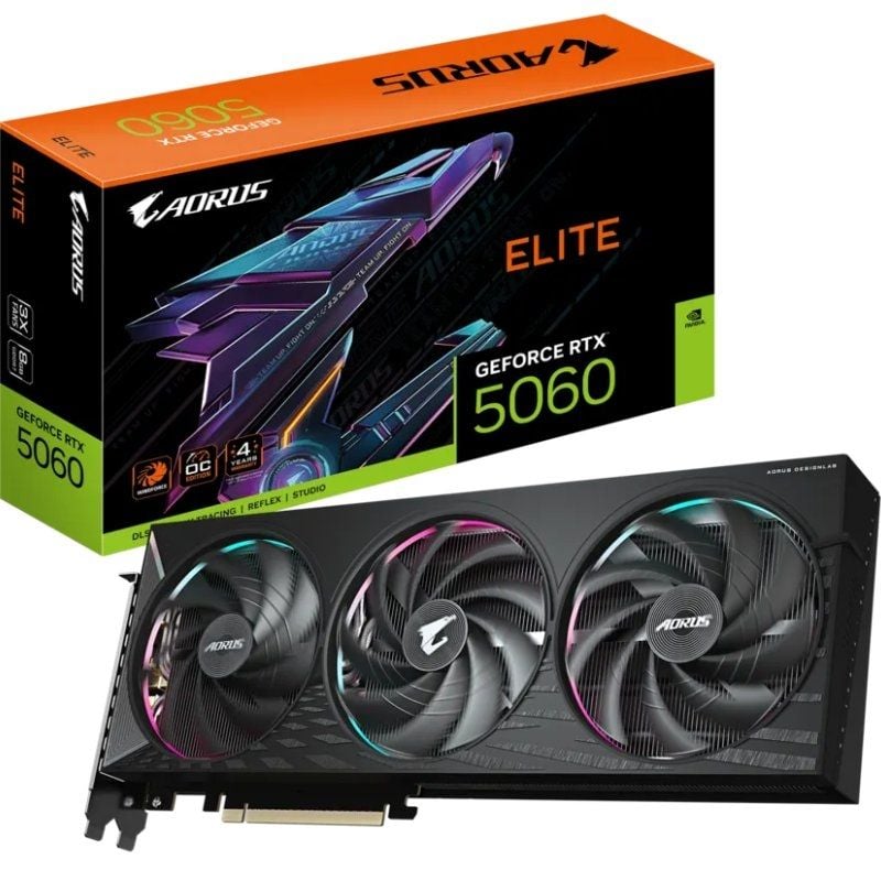 Placa Gráfica Gigabyte AORUS Geforce RTX 5060 Elite / 8GB GDDR7
