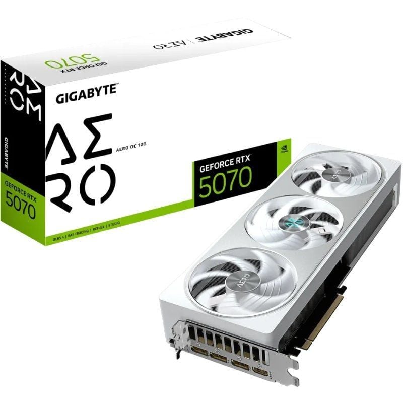 Placa Gráfica Gigabyte Geforce RTX 5070 AERO OC / 12GB GDDR7