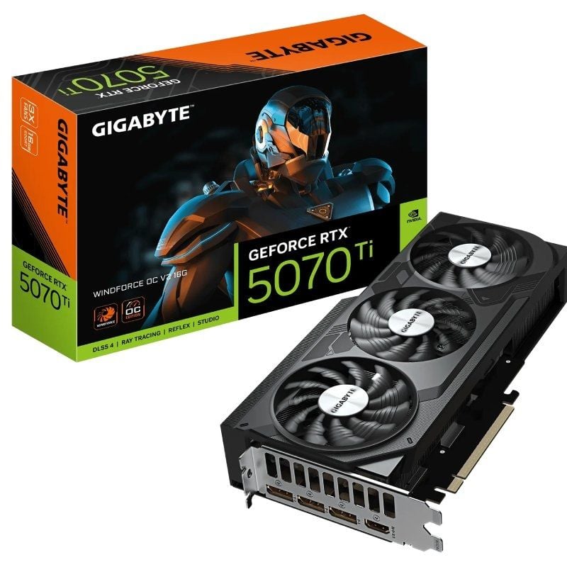 Placa Gráfica Gigabyte Geforce RTX 5070 Ti Windforce OC V2 / 16GB GDDR7