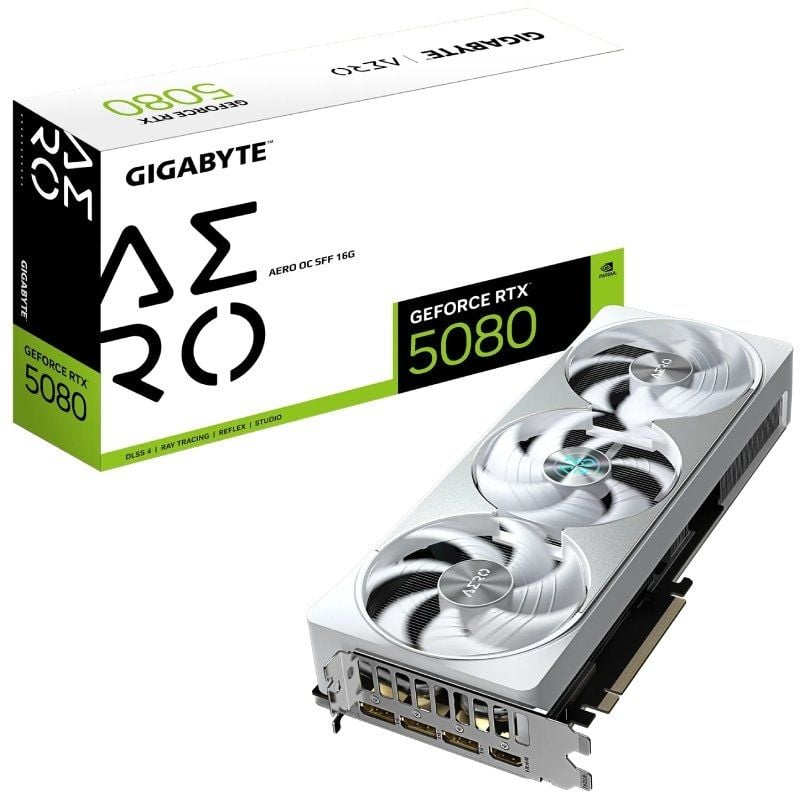 Placa Gráfica Gigabyte Geforce RTX 5080 AERO OC SFF / 16GB GDDR7