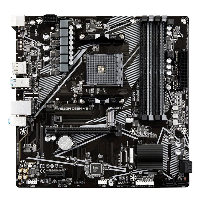 Placa-mãe Gigabyte A520M DS3H V2 Socket AM4 / Micro ATX