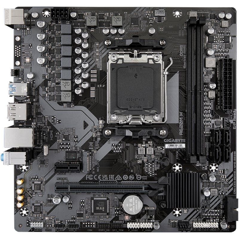 Placa-mãe Gigabyte A620M H Socket AM5 / DDR5 / PCIe 4.0 / Micro ATX