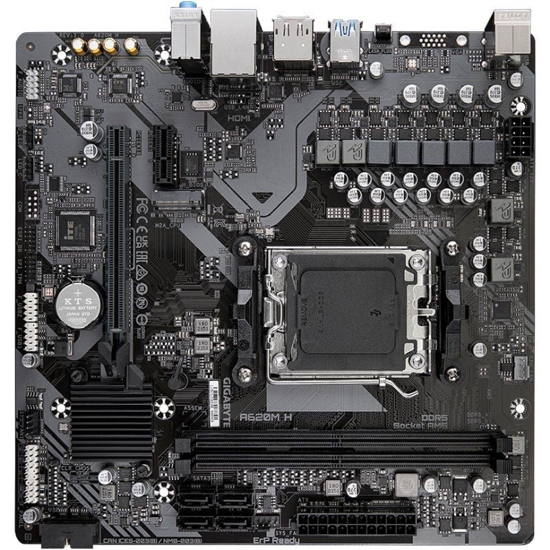 Placa-mãe Gigabyte A620M H Socket AM5 / DDR5 / PCIe 4.0 / Micro ATX