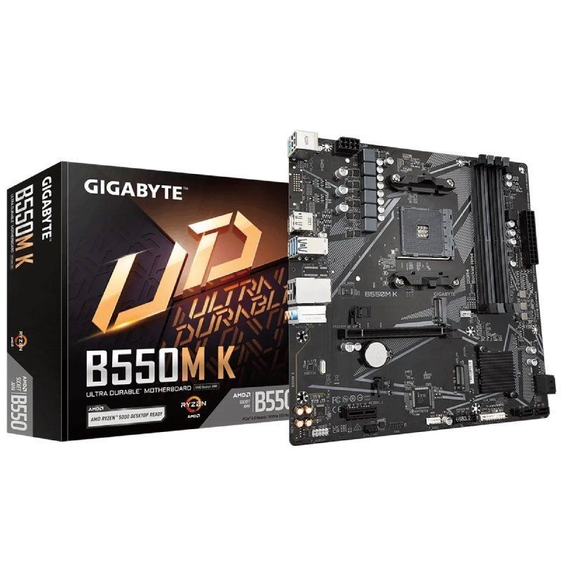 Placa-mãe Gigabyte B550M K Socket AM4 / Micro ATX
