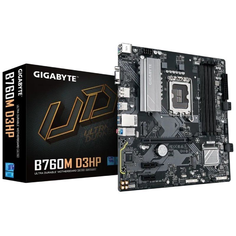 Placa-mãe Gigabyte B760M D3HP Socket 1700 / DDR5 / PCIe 4.0 / Micro ATX