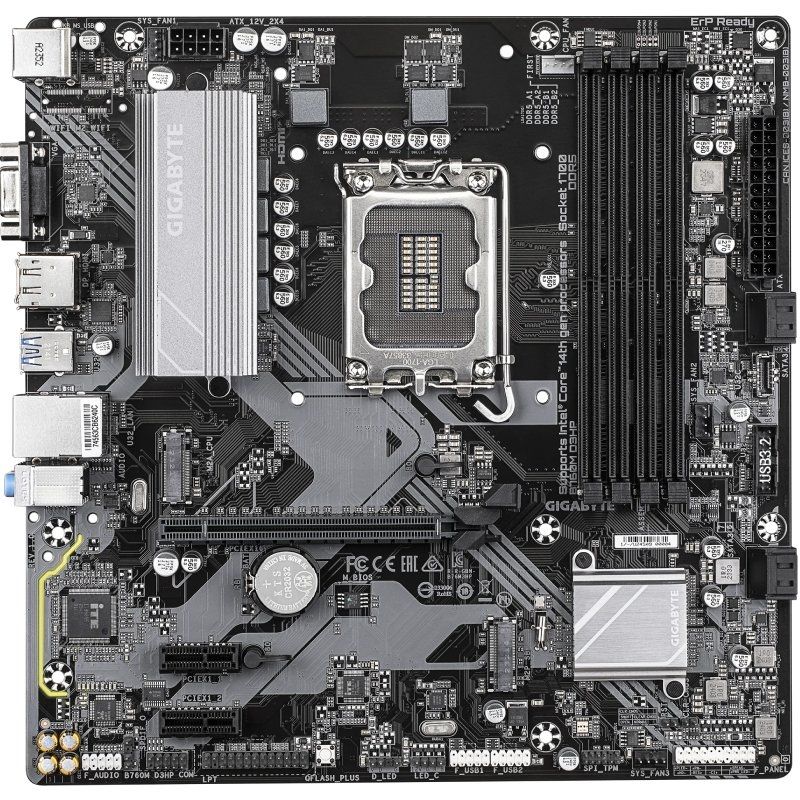 Placa-mãe Gigabyte B760M D3HP Socket 1700 / DDR5 / PCIe 4.0 / Micro ATX