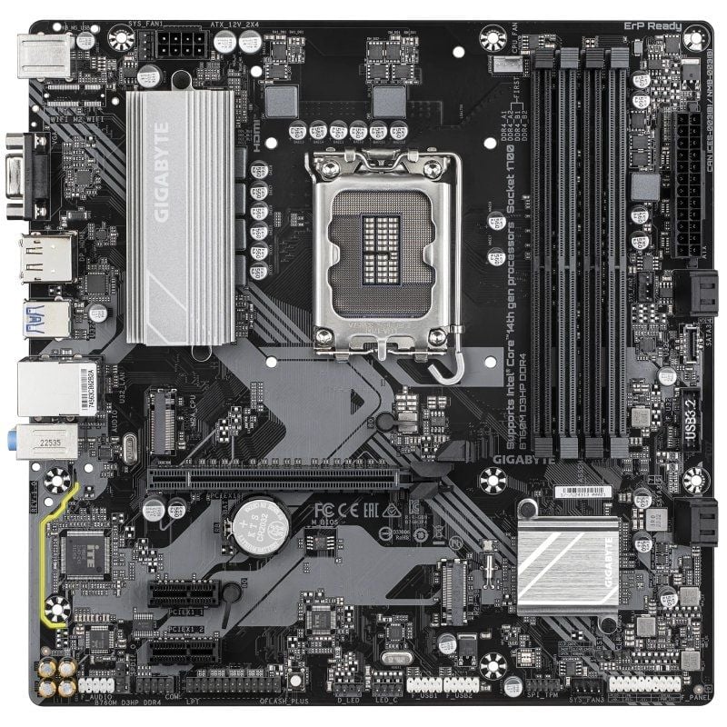 Placa-mãe Gigabyte B760M D3HP DDR4 Socket 1700 / Micro ATX