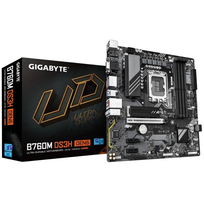 Placa-mãe Gigabyte B760M DS3H GEN5 Socket 1700 / Micro ATX