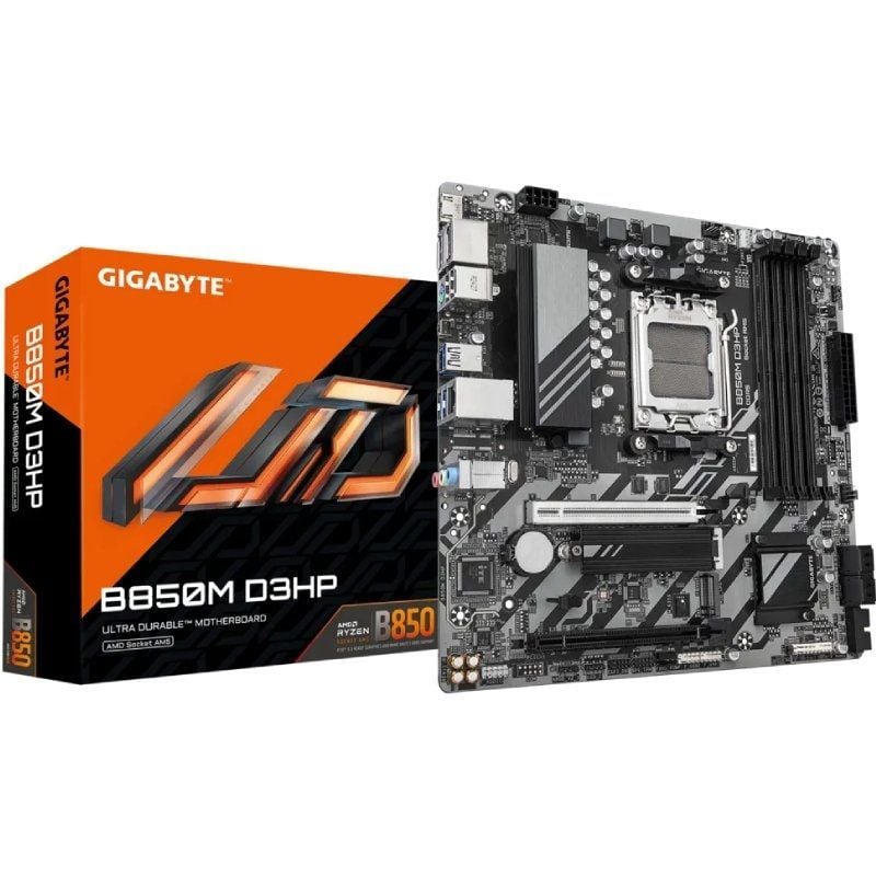 Placa-mãe Gigabyte B850M D3HP / Socket AM5 / DDR5 / PCIe 5.0 / Micro ATX